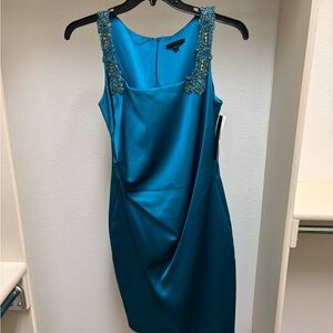 ✨ David Meister Turquoise Dress – Size 12✨